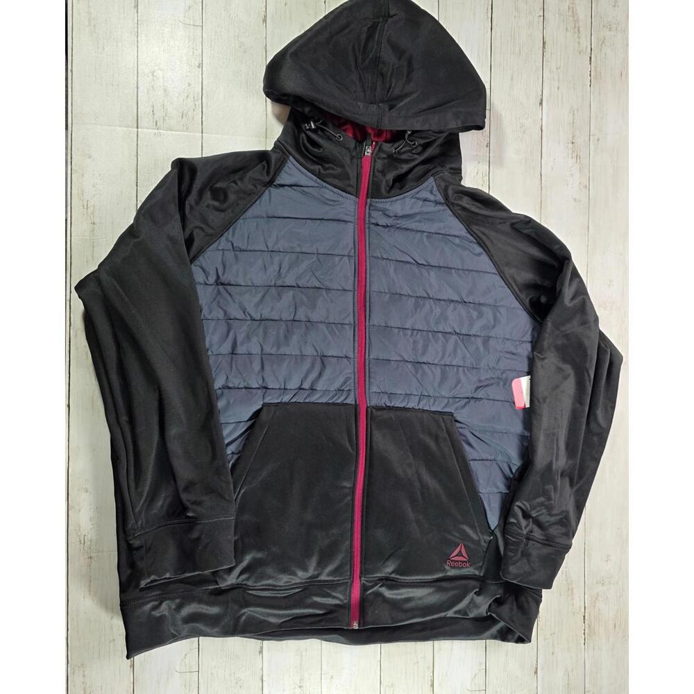 NWT Reebok Hybrid Jacket Men's Hoodie 3XL Ebony